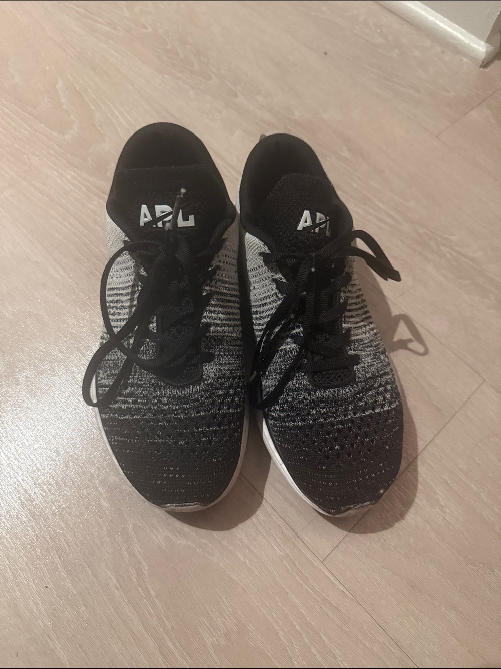 APL Women's Black and White Knit Running Sneakers